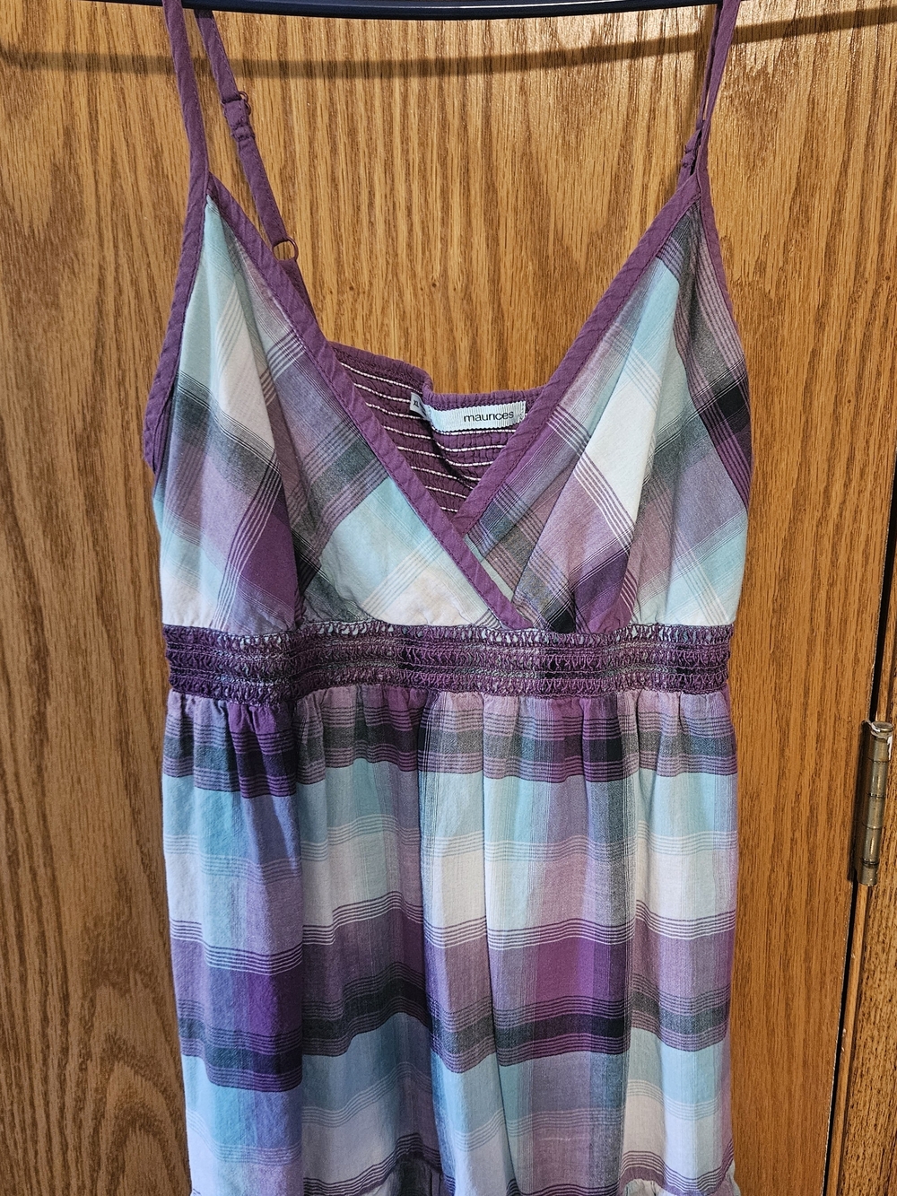 Maurices Purple Plaid Sleeveless Tank Top